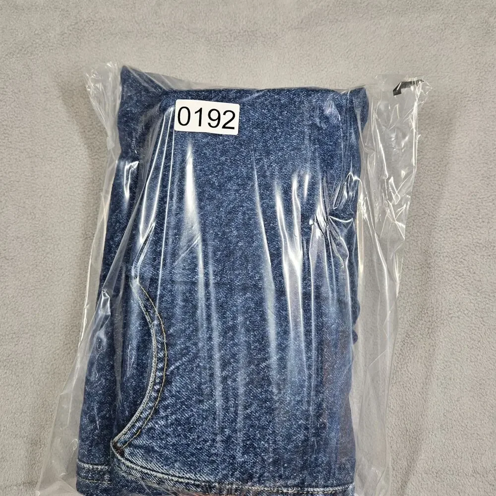 Vintage Lee Denim Skirt Womens Sz 16 Blue 80s Union Made Pleated Modest Prairie